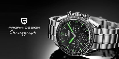 PAGANI DESIGN 2024 New V5 PD1701 Men's Watches Luxury Quartz Watch Men Sport Speed Chronograph AR Sapphire glass 100M Waterproof