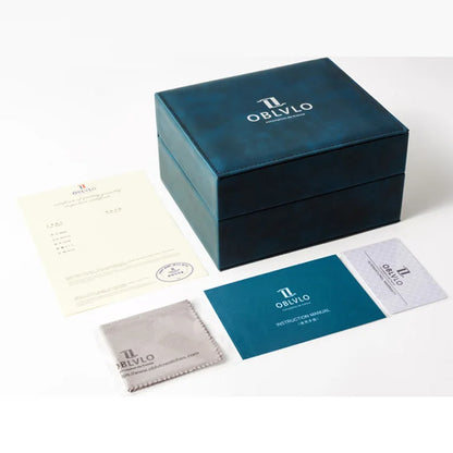 Unique Dome Mechanical Automatic Wandering Watches Bule 41mm