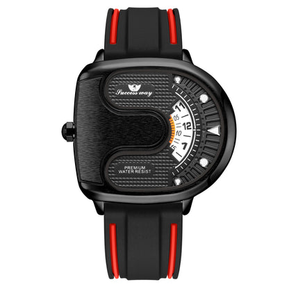 Creative U-Shape Dial Men’s Watch – Luxury Style Quartz Timepiece