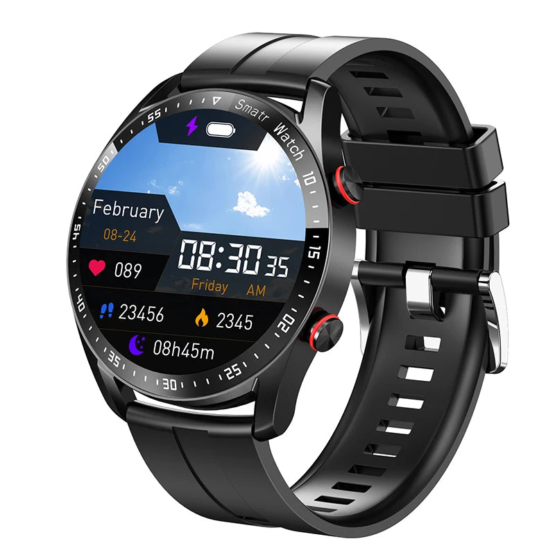 ECG+PPG Bluetooth Call Smart Watch Men Laser Health Blood