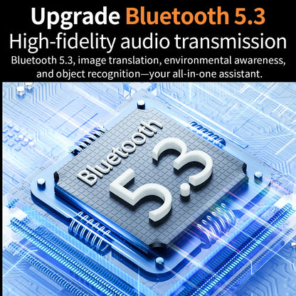 AI Smart Glasses V3 with 8MP Camera & ChatGPT. Features Bluetooth Call, Voice Wake-Up, Video Record & Music Play