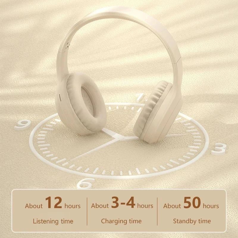 Wireless Headphones Bluetooth 5.3 Headset Head Mounted Noise