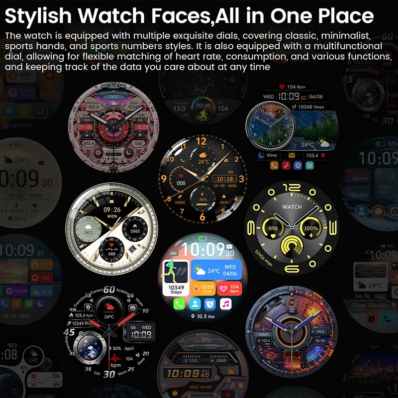 Android and ios Smart Watch Men AMOLED Screen GPS Motion