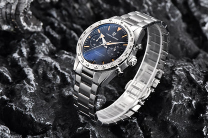PAGANI DESIGN Mens Retro Moon Watches 2023 Top Brand Luxury Quartz Watch For Men Chronograph AR Sapphire Glass Waterproof Sports