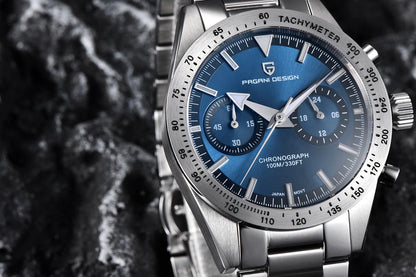 PAGANI DESIGN Mens Retro Moon Watches 2023 Top Brand Luxury Quartz Watch For Men Chronograph AR Sapphire Glass Waterproof Sports