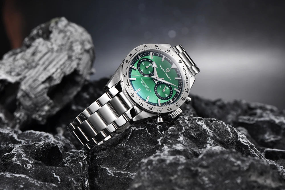 PAGANI DESIGN Mens Retro Moon Watches 2023 Top Brand Luxury Quartz Watch For Men Chronograph AR Sapphire Glass Waterproof Sports