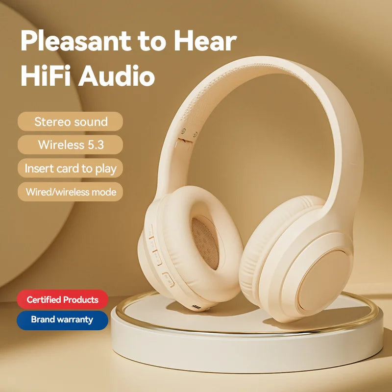 Wireless Headphones Bluetooth 5.3 Headset Head Mounted Noise