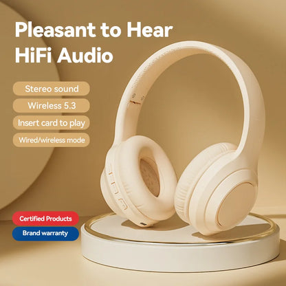 Wireless Headphones Bluetooth 5.3 Headset Head Mounted Noise