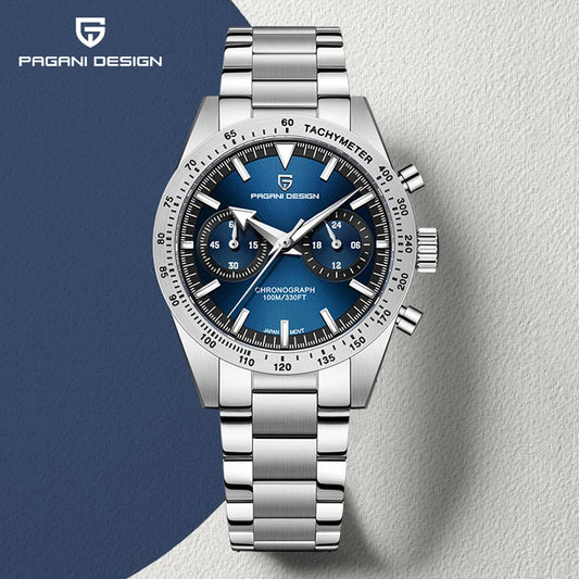PAGANI DESIGN Mens Retro Moon Watches 2023 Top Brand Luxury Quartz Watch For Men Chronograph AR Sapphire Glass Waterproof Sports