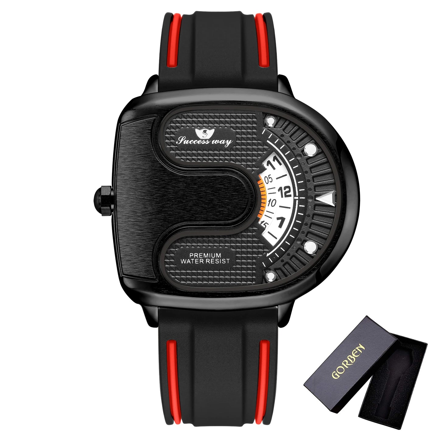 Creative U-Shape Dial Men’s Watch – Luxury Style Quartz Timepiece