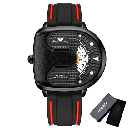 Creative U-Shape Dial Men’s Watch – Luxury Style Quartz Timepiece
