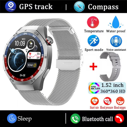 Android and ios Smart Watch Men AMOLED Screen GPS Motion