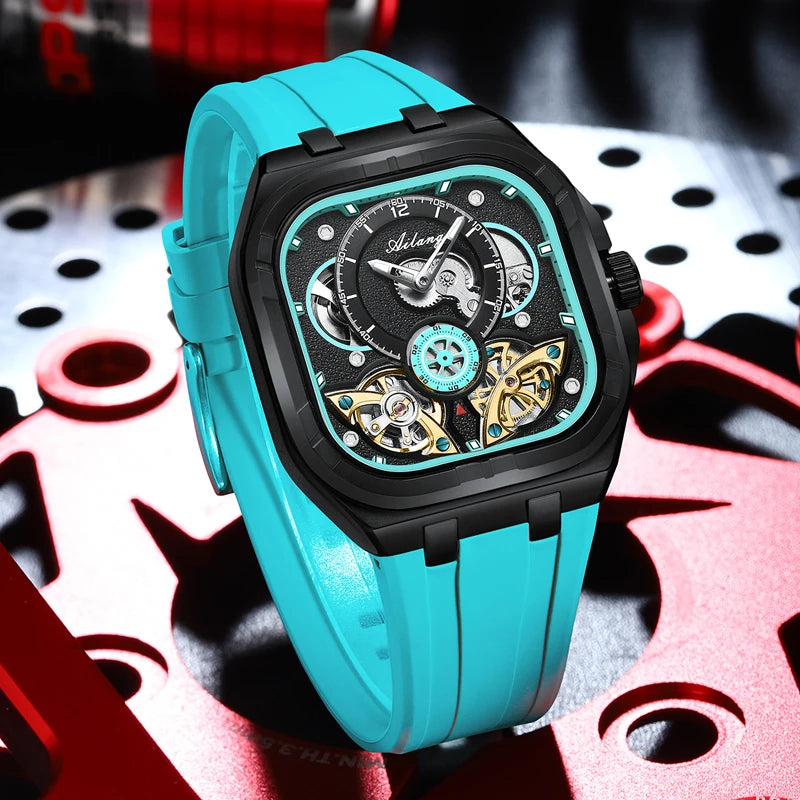 Automatic Mechanical Waterproof Luxury Man Watch Rubber Strap Men's Watches