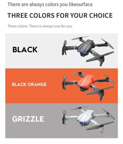 2024 E99Pro RC Drone 4K Professinal With 1080P Wide Angle HD Camera Foldable Helicopter WIFI FPV Height Hold Gift Toy