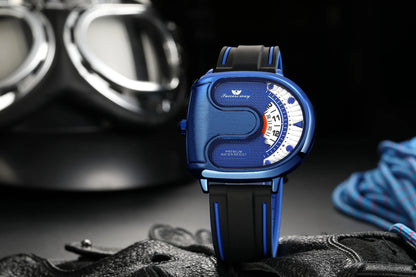 Creative U-Shape Dial Men’s Watch – Luxury Style Quartz Timepiece