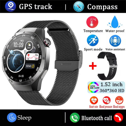 Android and ios Smart Watch Men AMOLED Screen GPS Motion