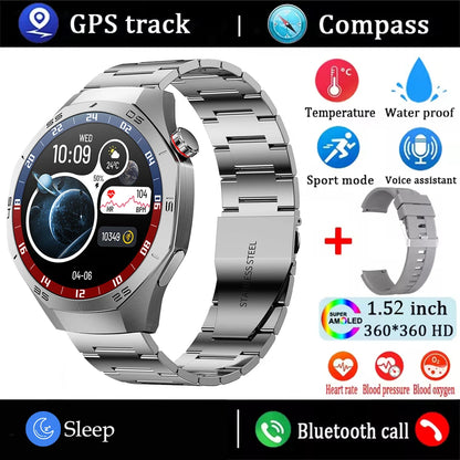Android and ios Smart Watch Men AMOLED Screen GPS Motion
