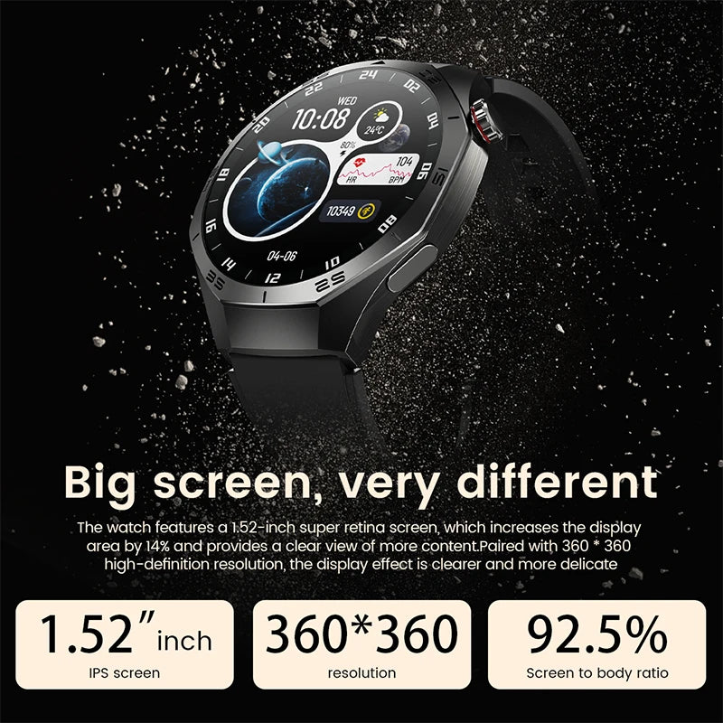 Android and ios Smart Watch Men AMOLED Screen GPS Motion