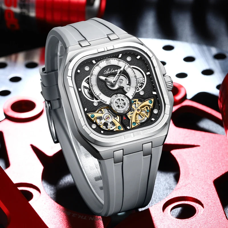 Automatic Mechanical Waterproof Luxury Man Watch Rubber Strap Men's Watches