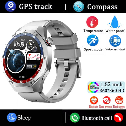 Android and ios Smart Watch Men AMOLED Screen GPS Motion